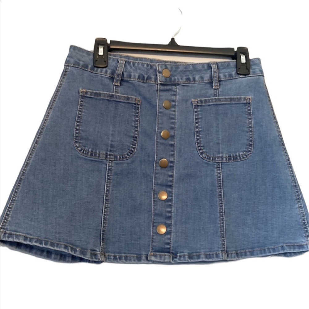 Altar’d State Denim Button Front Skirt